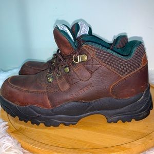 SOREL Tide Brown Leather Lace Up Winter Boots Women’s sz 7 M